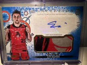 2022-23 TOPPS INCEPTION OTE Eli Ellis (Blue 4/5) autographed relic card - Picture 1 of 2