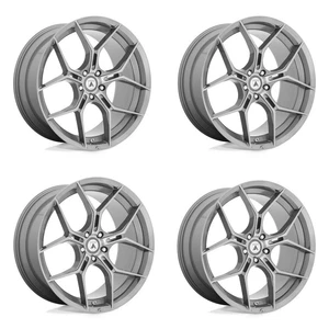 Set 4 Asanti Black ABL-37 Monarch 20x9 5x4.5 Titanium Brushed Wheels 20" 38mm - Picture 1 of 7