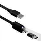CÂBLE USB 2 EN 1 6 PIEDS DE LONG MICRO-USB ET ADAPTATEUR USB-C TYPE-C RAPIDE pour TABLETTES