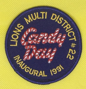Patch 3 pollici Candy Day Lions Multi District #22 inaugurale 1991 - Foto 1 di 3