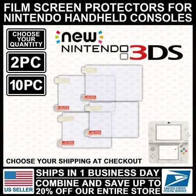 Protector de pantalla de plástico con película para consola Nintendo nuevo modelo 3DS Foto 1 de 3