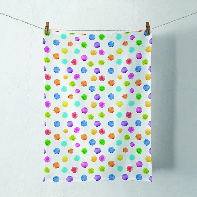 Ambiente Geschirrtuch PUNKTE bunt farbig viele Geschirrhandtuch Küche 100 dot
