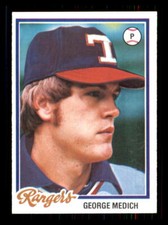 1978 Baseball Topps George Medich Texas Rangers #583