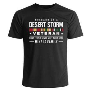 Husband of a Desert Storm Veteran T-Shirt - Picture 1 of 3