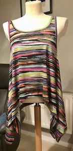 Top de mujer sur sin mangas multi rayas asimétrico talla 10 - Imagen 1 de 4