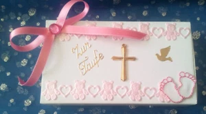 Geschenkbox Geldgeschenk Geschenk Taufe – Füße rosa - Bild 1 von 1