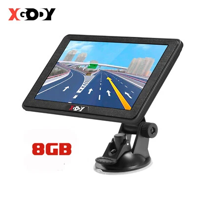 XGODY 7 Zoll Touchscreen 16GB PKW GPS Navi Navigation PLZ Ziel Eingabe POIs FM - Bild 1 von 4