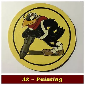 WW2 Hand Painted 47th Bomb Sqd Leather Patch For A2 G1 Jacket  - Picture 1 of 6