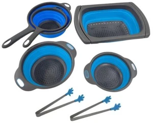 5-pack Collapsible Colander Set with Over the Sink Colander - Space-Saving Co... - Picture 1 of 5