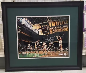 Larry Bird Signed 1984 NBA Finals Photo 16” x 20”, Framed, Double-Matte, 2 COA’s - Picture 1 of 10