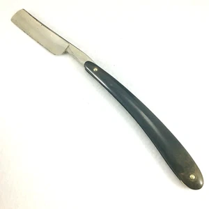 Straight Edge Razor H J Herskovitz Sheffield Black Folding Rare Antique - Picture 1 of 10