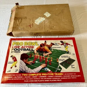 Vintage 1969 Pro Bowl Live Action Football by Marx Has ALL The Pieces Very Nice - Picture 1 of 19