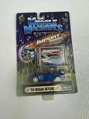 Muscle Machines Import Tuners ‘00 Nissan Skyline GTR 1:64 2000 Blue Nice - Image 1 of 4