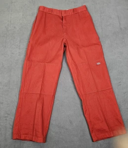 Dickies Pants Mens 36x32 Red Double Knee Work Chino Utility Casual Pants - Picture 1 of 18