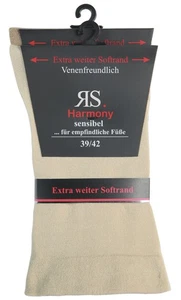 RS. Harmony 31121 Gesundheitssocken ohne Gummi NATURTÖNE 39-42, 43-46 - Picture 1 of 2