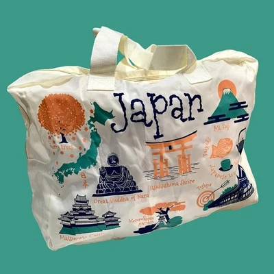 Bolso de Mano Vintage Japón Souvenir Tour Lindo Monte Fuji Buda Santuarios Foto 1 de 4