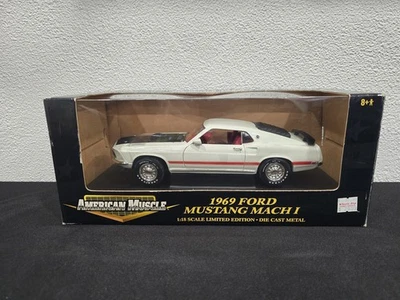 ERLT AMERICAN MUSCLE 1969 FORD MUSTANG MACH 1 MODELO DE CARRO ESCALA 1:18 COMO ESTÁ! - Imagem 1 de 4