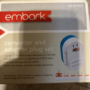 Embark Konverter und Adapter 5 Stecker Set - Wattleistung bis 1875W Neu - Bild 1 von 11