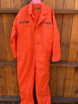 Macacão fantasia prisão prisão qualidade Halloween cosplay LANGSTROM ARK ASYLUM - Imagem 1 de 4