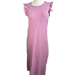 Universal Thread Rüschenärmel T-Shirt Midikleid Damen XS Landhaus Preppy Lila - Bild 1 von 8