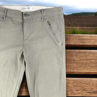 Pantalones de mezclilla gris ajustados con cremallera de tiro alto Amalia para mujer Habitual Jeans 30 cerosos Foto 1 de 4