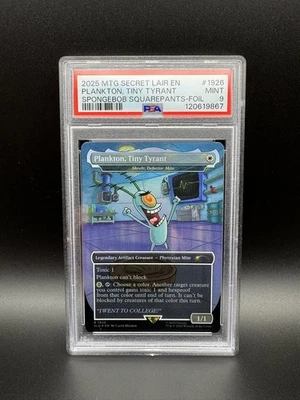 Plankton MTG Secret Lair Rainbow Foil - PSA 9 | 2025 Magic SpongeBob Squarepants - Image 1 of 4