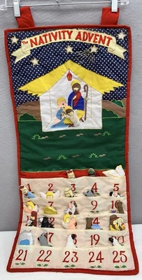 Vtg Pockets of Learning Christmas Nativity Advent Calendar + 23 Inserts 1995 - Image 1 of 4