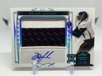 2022 Leaf Trinity DRAKE LONDON RC Falcons RPA JERSEY PATCH AUTO /30 - Image 1 of 2