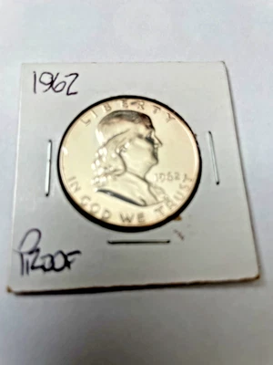 COIN USA 1962 PROOF FRANKLIN $.50 SILVER WORK OF ART! - Image 1 of 2