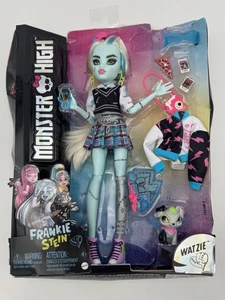 Monster High - Frankie Stein Modepuppe mit Zubehör & Haustier 2022 Open Box - Bild 1 von 2