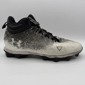 Scarpe da baseball Under Armour Leadoff RM Mid da uomo taglia 11,5 nero bianco - Foto 1 di 13