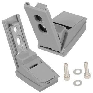 Door Hinge for LIEBHERR Fridge Freezer Refrigerator Pair Hinges + Fixings Silver - Picture 1 of 2