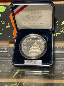 1994-S U.S. CAPITOL BICENTENNIAL Proof Silver Dollar Coin Box and COA - Picture 1 of 7
