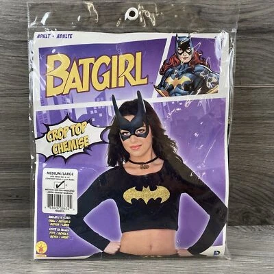 DC Batgirl Crop Top Women’s Adult Size Medium Large Halloween Shirt Dress Up - Image 1 of 4