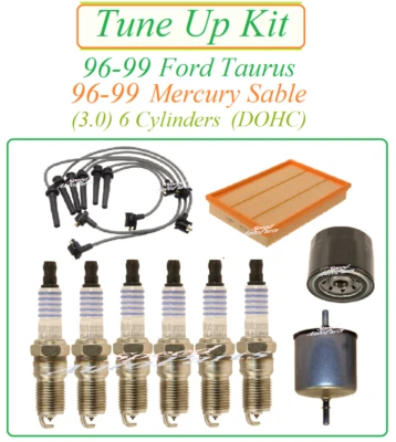 Ajuste para 96-99 Ford Taurus Mercury Sable 3.0 V6: juego de cables de bujía combustible de aire Foto 1 de 4