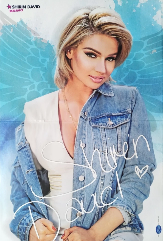 SHIRIN DAVID - A3 Poster 42x28cm - Fan Merch Plakat Foto mit Autogramm Sammlung - Bild 1 von 1