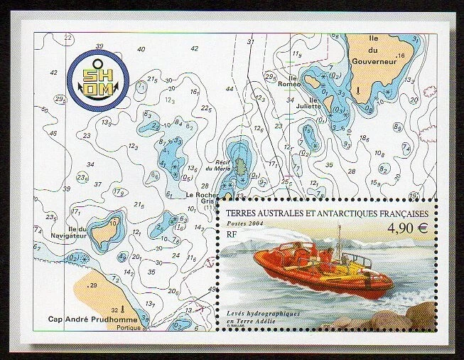 FSAT TAAF 2004 Sc #340 Adelie hydrological survey boat S/S MNH - Image 1 of 1