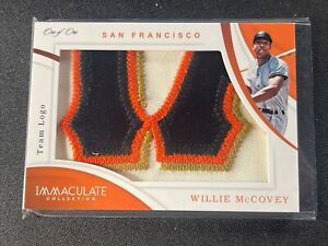 2020 Panini Immaculate Willie McCovey Giants HOF Game-Used Team Logo Patch  1/1