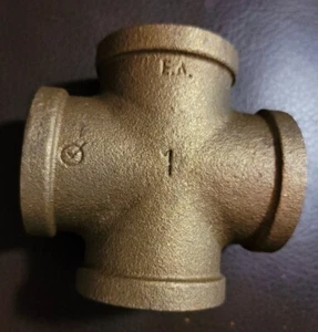 1" Brass Four Way - Picture 1 of 4