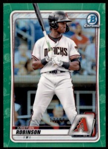 2020 Bowman Draft Chrome Kristian Robinson Diamondbacks #BD-192 Green /99