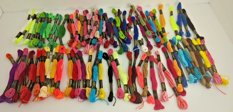 99 Skeins Embroidery Floss Assorted Colors Coats & Clark's Random Colors - Image 1 of 4