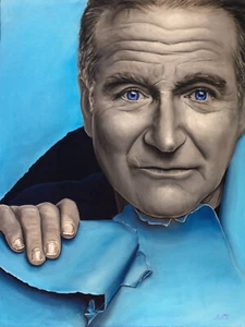 ๐ต Robin Williams / Original Oill Painting Famous Actor Portrait Celebrities - Picture 1 of 7
