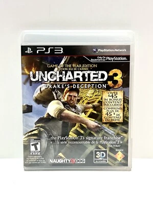 Uncharted 3 Drake's Deception GOTY PlayStation 3 Black Label Excellent Condition - Image 1 of 4