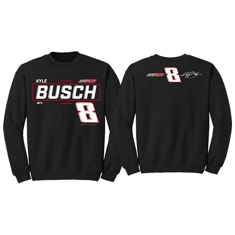 New Kyle Busch 2023 Bold #8 Crewneck Sweatshirt Black Cover