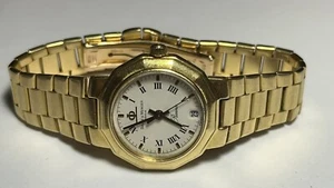 Nice Baume & Mercier Riviera Quartz 18k Solid Yellow Gold Ladies Watch 6"  - Picture 1 of 12