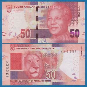 South Africa 50 Rand P 140b (ND 2013 2016) UNC Sign E. L. Kganyago P 140 b