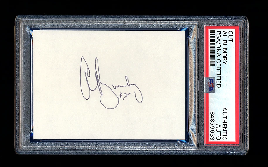 AL BUMBRY SIGNED MINT CUT PSA/DNA AUTOGRAPHED BALTIMORE ORIOLES 1983 WSC - Image 1 of 1