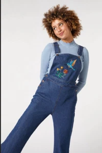 Princess Highway Womens Size Aus 20 Sweet Nectar Embroidered Overall - Picture 1 of 5