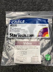 New 6 Foot StarTech 6' DisplayPort to DVI Cable - MM DP2DVIMM6 M/M - Picture 1 of 4