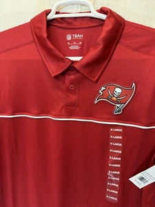 Tampa Bay Bucaneers Shortsleeve Polo Shirt XL NFL Team Apparel NWT Red - Picture 1 of 4